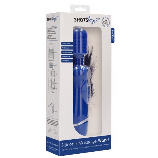 Синий универсальный массажер Silicone Massage Wand - 20 см. Синий универсальный массажер Silicone Massage Wand - 20 см.