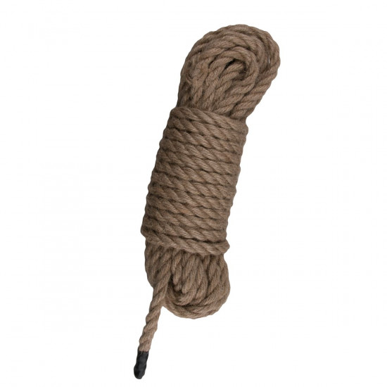 Коричневая веревка для бондажа Hemp Rope - 10 м.