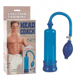 Синяя вакуумная помпа Head Coach Penis Pump 