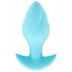 Голубая анальная пробка с вибрацией Cuties Vibrating Mini Butt Plug - 8 см.