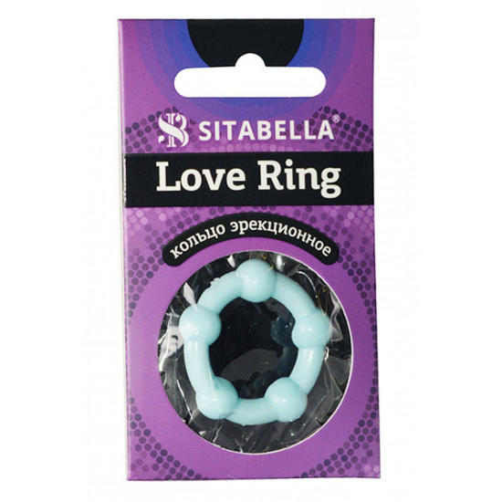 Цветное эрекционное кольцо Love Ring с бусинами