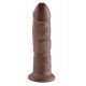 Коричневый фаллоимитатор 9  Cock - 22,9 см.