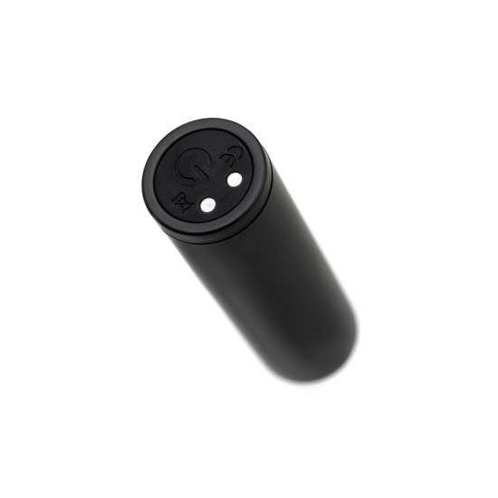 Черная перезаряжаемая вибропуля с пультом ДУ RealStick CALIBER