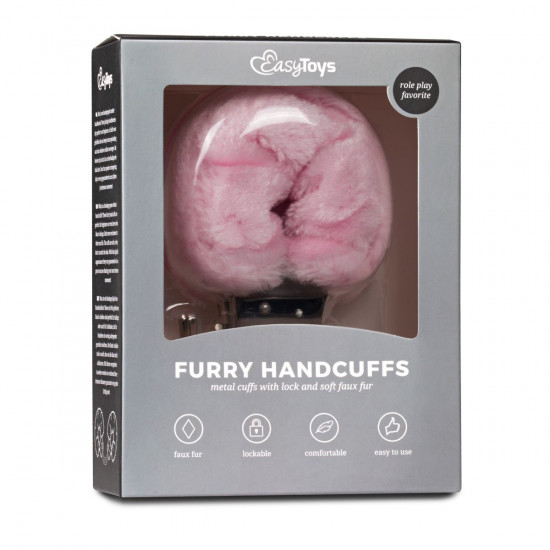 Наручники с розовым мехом Furry Handcuffs