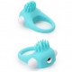 Голубое эрекционное кольцо с щеточкой LIT-UP SILICONE STIMU RING 5