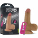 Кофейный вибратор Nature Cock Gabe 6 с голосовым приёмником - 15 см.