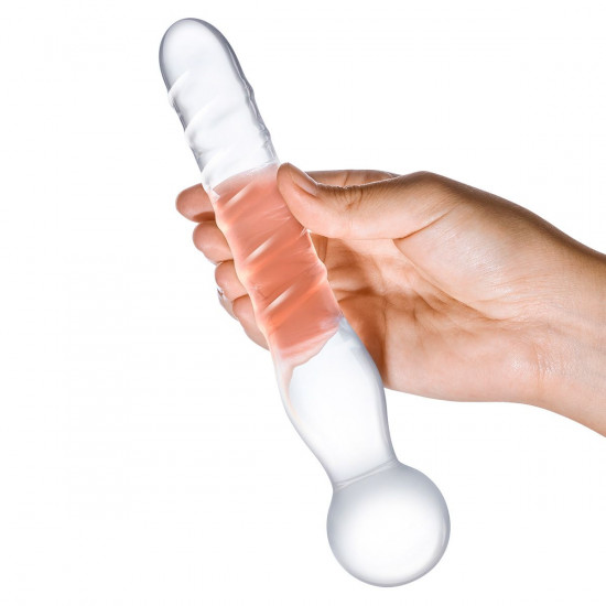 Стеклянный спиральный жезл Joystick - 20 см.