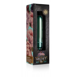 Зеленый мини-вибратор Touch of Velvet - 10,3 см.