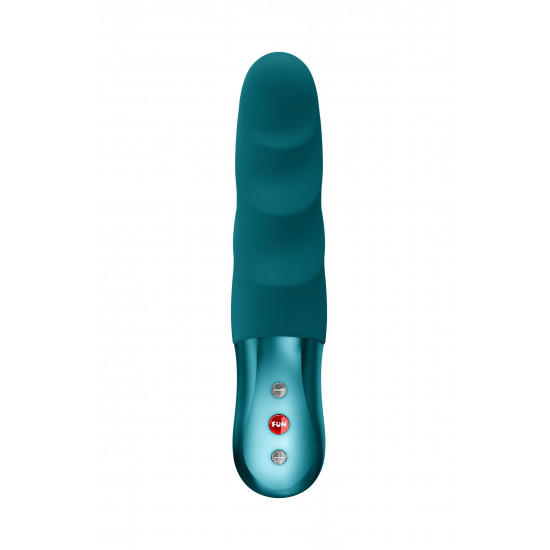 Зеленый вибратор-пульсатор Stronic Petite - 17 см.