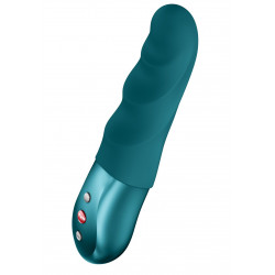 Зеленый вибратор-пульсатор Stronic Petite - 17 см.