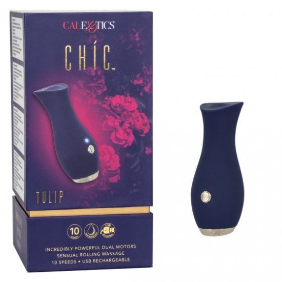 Синий клиторальный стимулятор Tulip - 11,5 см. Синий клиторальный стимулятор Tulip - 11,5 см.