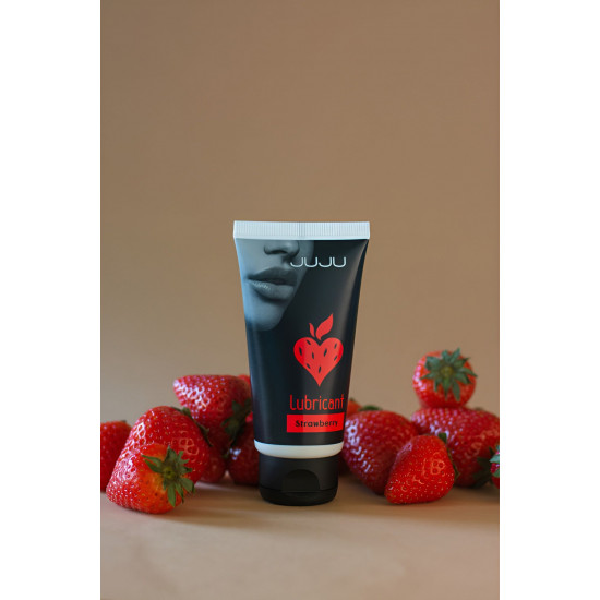 Съедобный лубрикант JUJU Strawberry с ароматом клубники - 50 мл.