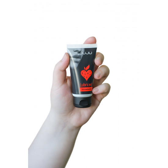 Съедобный лубрикант JUJU Strawberry с ароматом клубники - 50 мл.
