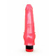 Розовый гелевый вибратор с шипами у основания - 22 см.